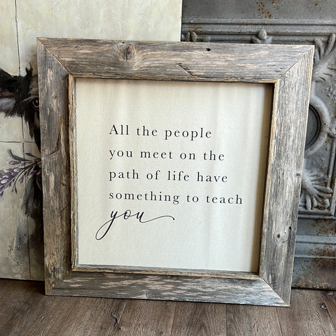 All The People Canvas Sign