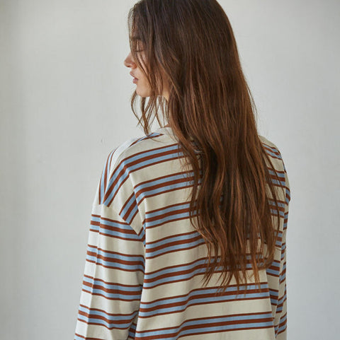 Dakota Striped Top - Blue