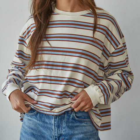 Dakota Striped Top - Blue