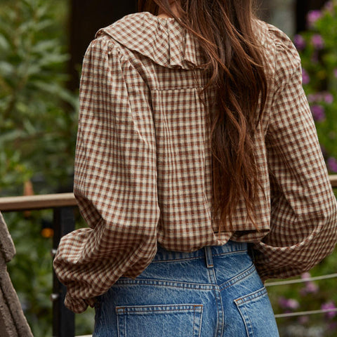 Gingham Long Sleeve Top