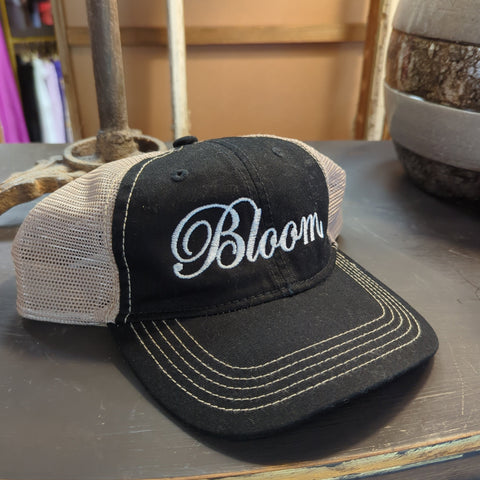 Bloom Trucker Hat Black