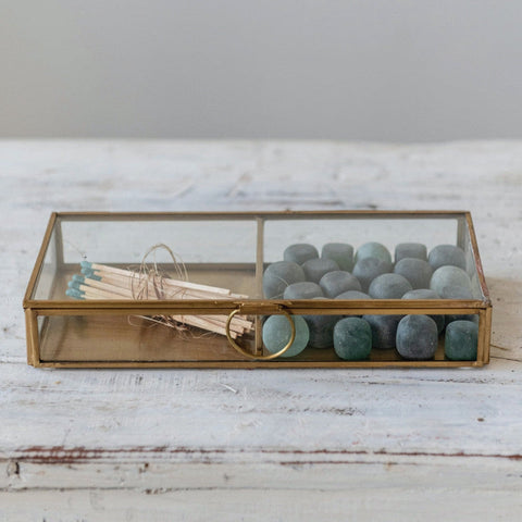 Brass Glass Display Box