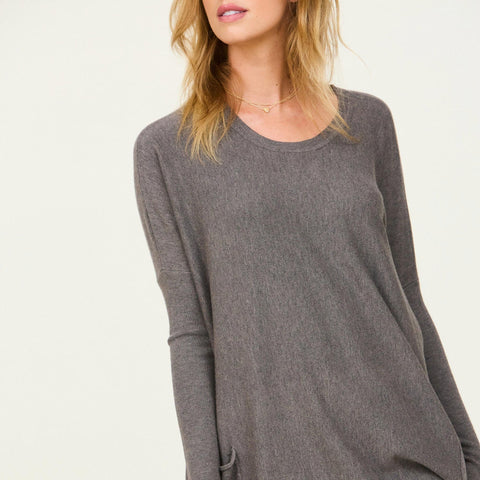 Oversize Pocket Sweater - Charcoal