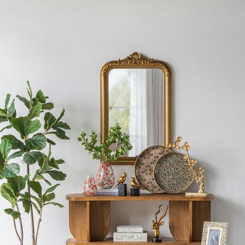 Gold Crest Wall Mirror 37.5"H