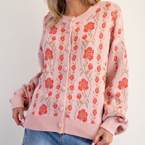 Sailor Cardigan - Rose