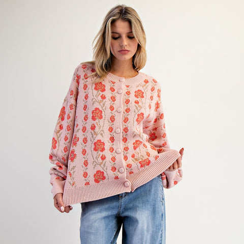 Sailor Cardigan - Rose