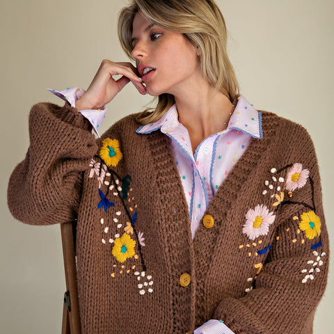 Whitley Cardigan - Mocha