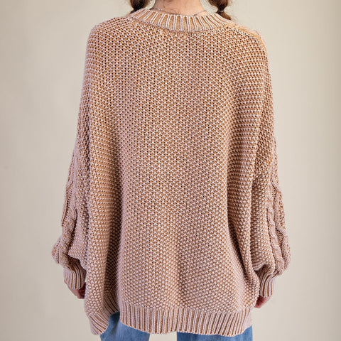 Rizzo Cable Knit Sweater - Camel