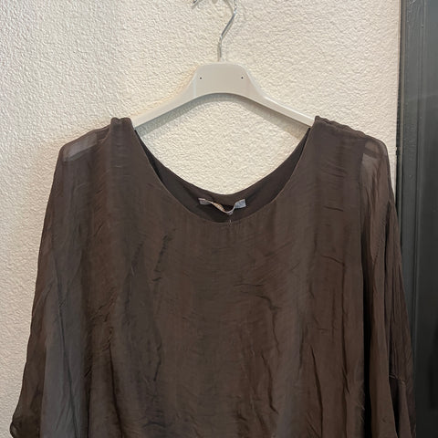 Silk Banded Top - Long Sleeve