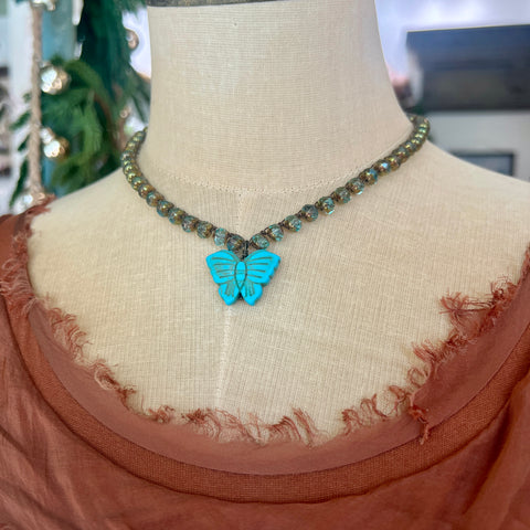 Butterfly Turq. Necklace