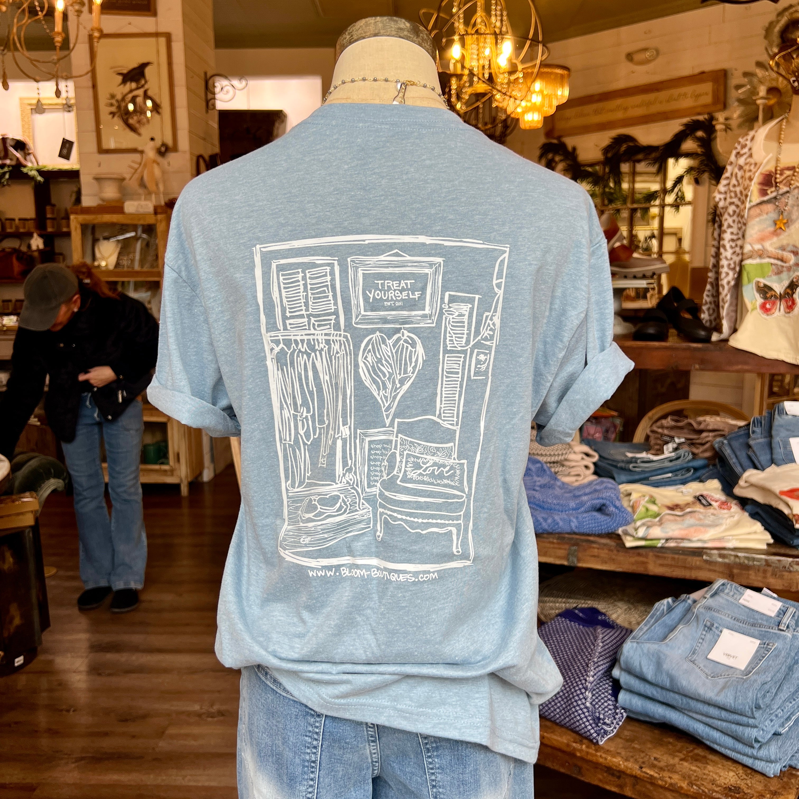 Bloom Tee - Vintage Denim – Bloom Boutiques