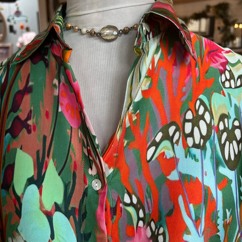 Enchanted Forest Button Dress