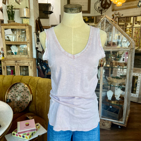 Sequin V-Neck Tank