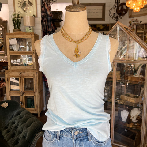 Sequin V-Neck Tank