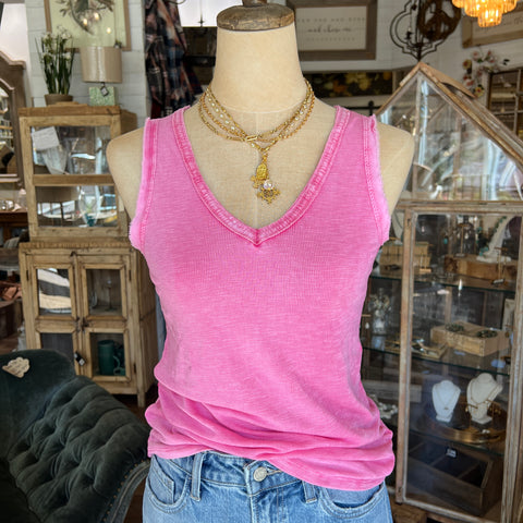 Sequin V-Neck Tank