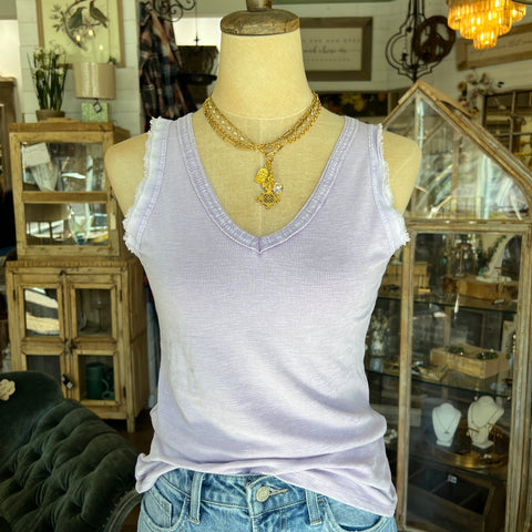 Sequin V-Neck Tank