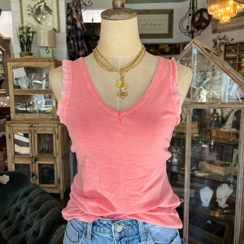 Sequin V-Neck Tank