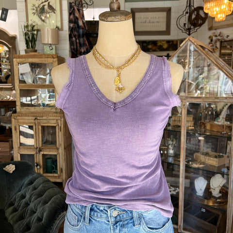 Sequin V-Neck Tank