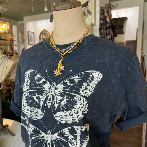 Butterfly Trio Tee - Black