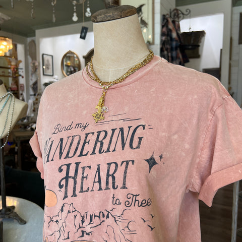 Wandering Heart Tee - Coral