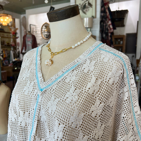 Lace Tee- Beige