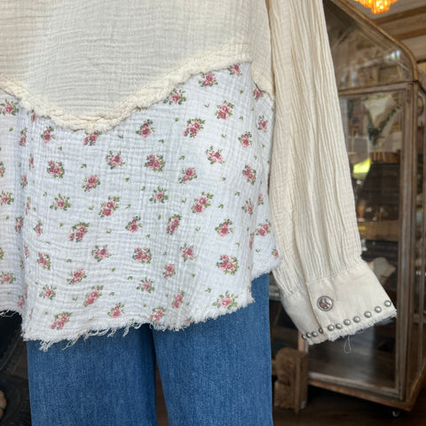 Star Patched Jacket - Natural
