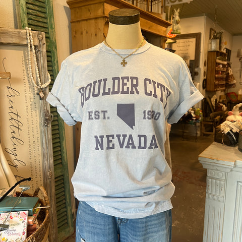 Boulder City Tee - Blue Mineral