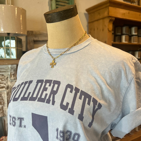 Boulder City Tee - Blue Mineral