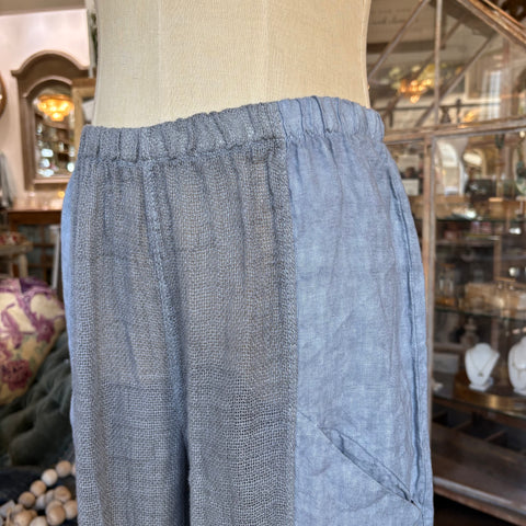 Two Tone Linen Pant
