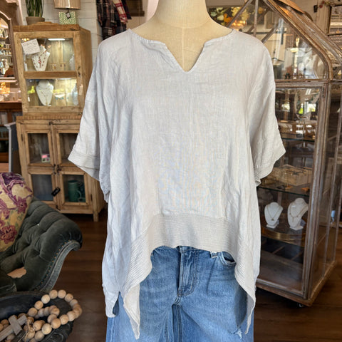 Linen Combo Top