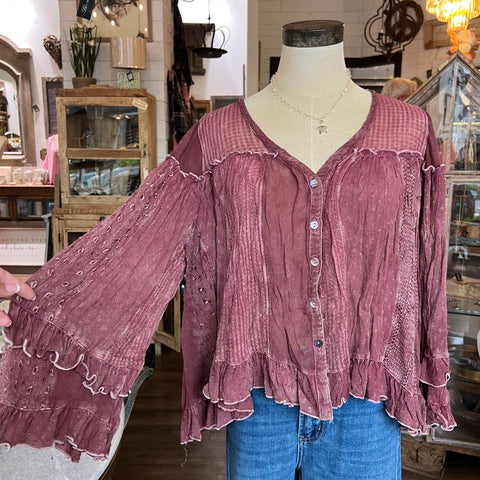 Gretchen Top - Garnet