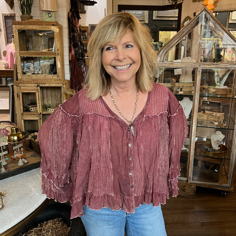 Gretchen Top - Garnet
