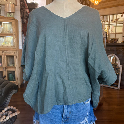 V-Neck Pocket Top