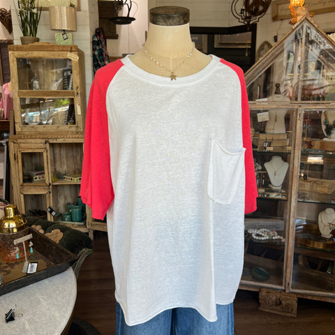 Two Tone Tee - Apple