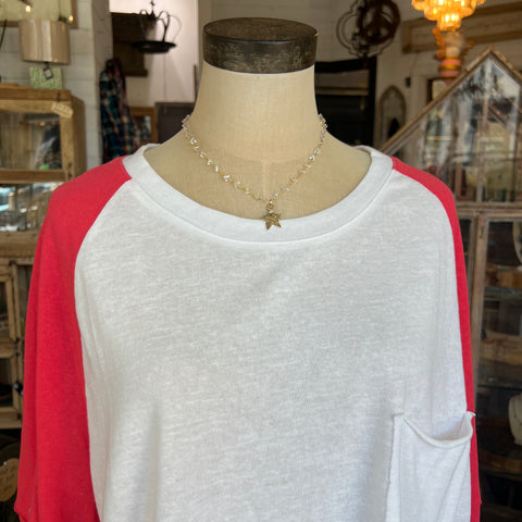 Two Tone Tee - Apple
