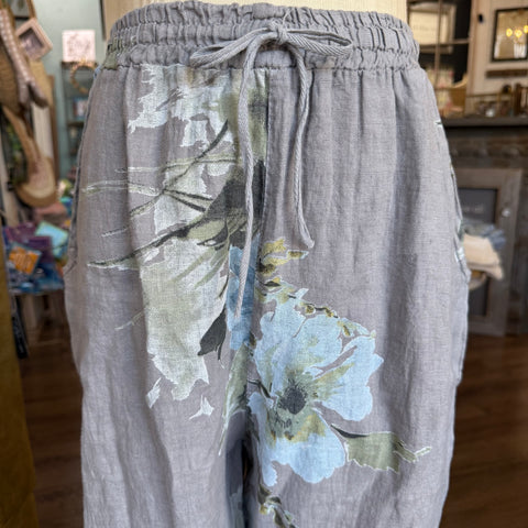 Floral Linen Pant