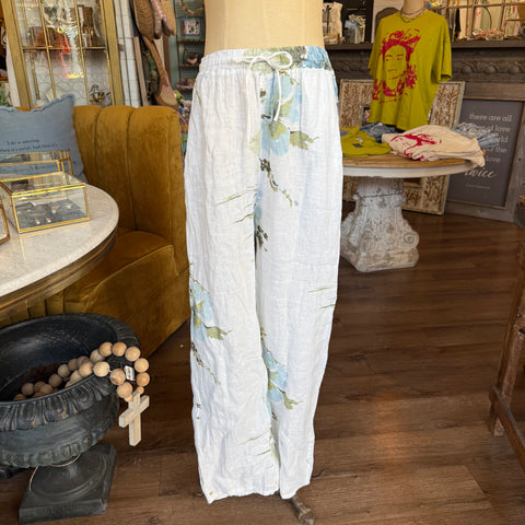 Floral Linen Pant