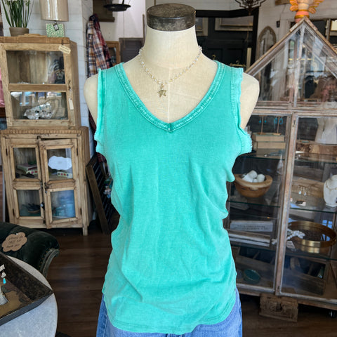 Sequin V-Neck Tank