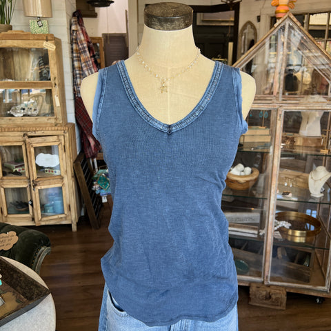 Sequin V-Neck Tank