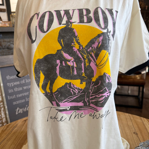 Cowboy Take Me Away Tee - Black