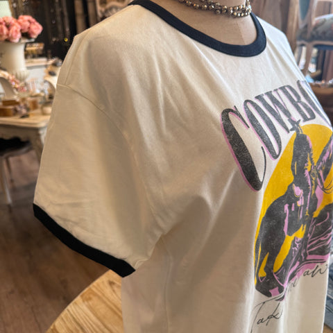 Cowboy Take Me Away Tee - Black