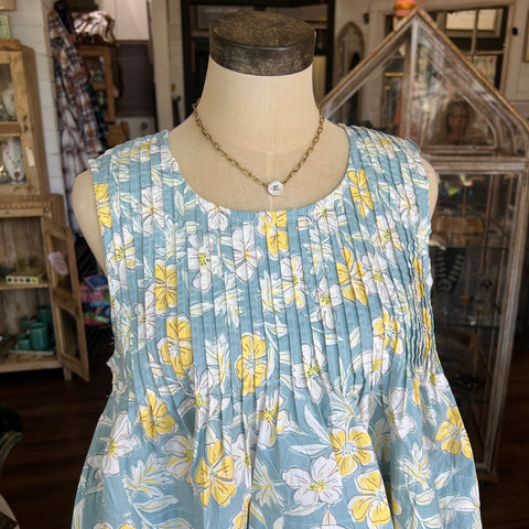 Toby Floral Top - Sky