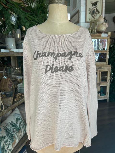 Champagne Please Sweater - Blush