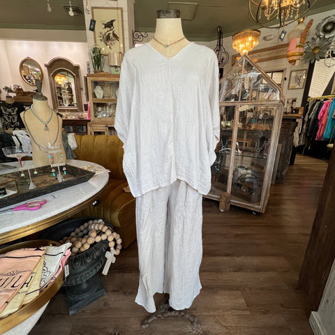 Linen Pocket Split Pant