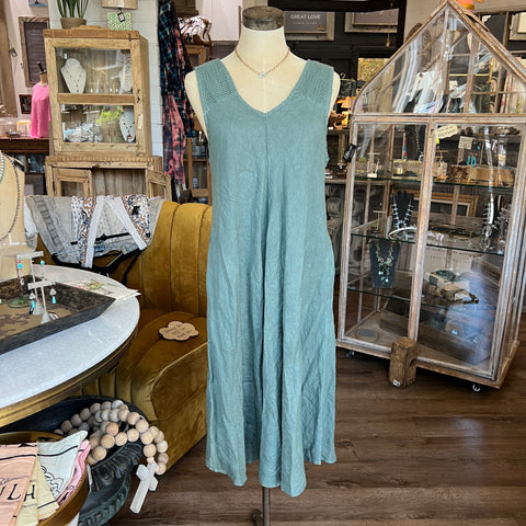 Karamel Linen Dress - Mesh