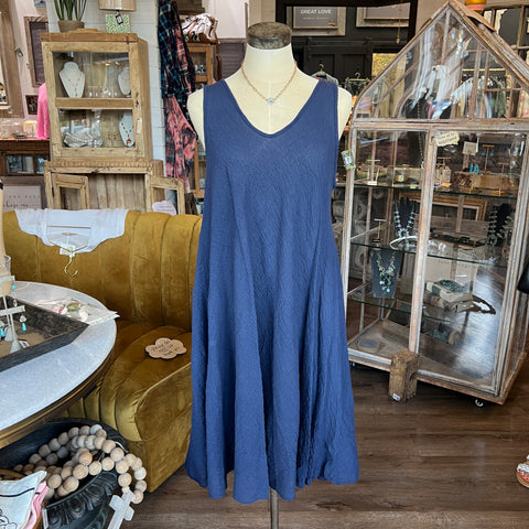 Karamel Cotton Mid-Length Dress
