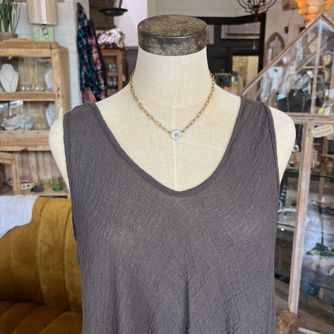 Karamel Cotton Mid-Length Dress