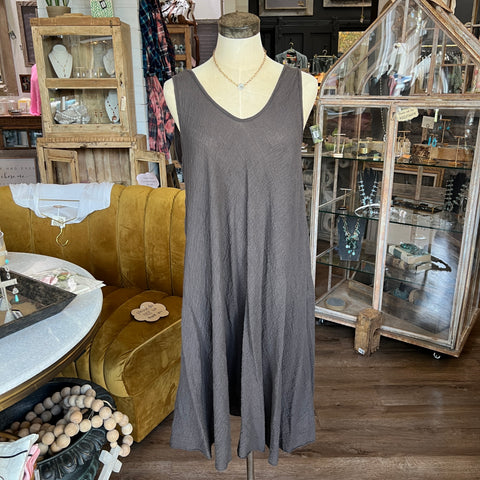 Karamel Cotton Mid-Length Dress