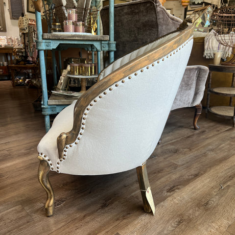 Natural Canvas Settee - Vintage