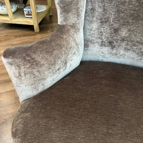 Chocolate Velvet Chair - Vintage
